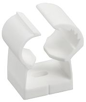 Клипса с фиксатором для гладких труб d=26-32мм белая (18шт/упак)  IEK