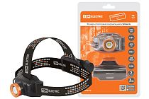 Фонарь «Титан 4» налобный, 6 Вт 1 светодиод CREE 400 лм, 1х18650 3.7 В 2200 мА*ч, IPX4, USB,  TDM