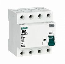 Выключатели дифференциального тока ВДТ 4P 40А 30мА тип AC 6кА УЗО-03 DEKraft Выключатели дифференциального тока ВДТ 4P 40А 30мА тип AC 6кА УЗО-03 DEKraft