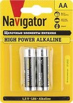 Элемент питания алкалиновый NBT-NE-LR6-BP2 (блистер 2шт) Navigator Элемент питания алкалиновый NBT-NE-LR6-BP2 (блистер 2шт) Navigator