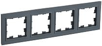 BRITE Рамка 4-местная РУ-4-БрГ графит  IEK