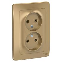 Blanca скрытая установка Титан Розетка двойная без заземления, 16А Systeme Electric (Schneider Electric)