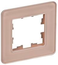 Рамка BRITE одноместная РУ-1-2-Бр стекло дымчатый RE  IEK