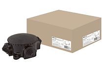 Коробка электромонтажная КЭМ 1-10-4Б ОП D78 мм IP44, 4-х рожк. (карболит)  TDM