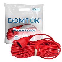 Удлинитель-шнур "DOMTOK" ПВС 3*1, 2,2кВт, з/к 30м