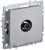 BRITE Розетка TV оконечная РТВ11-0-БрА алюминий IEK BRITE Розетка TV оконечная РТВ11-0-БрА алюминий IEK