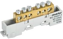 TEKFOR Шина L "фаза" неизолированная на универсальном держателе 6х9-6-Ср IEK