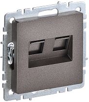 BRITE Розетка компьютерная двойная RJ45 кат.5E РК10-2-БрТБ темная бронза  IEK