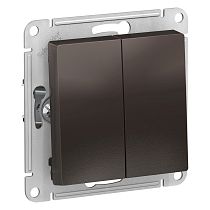 AtlasDesign Мокко Переключатель 2 клавишный сх.6, 10АХ Systeme Electric (Schneider Electric) AtlasDesign Мокко Переключатель 2 клавишный сх.6, 10АХ Systeme Electric (Schneider Electric)