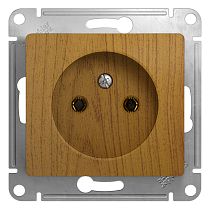 Glossa Дерево Дуб Розетка без заземления Systeme Electric (Schneider Electric)