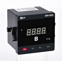 Вольтметр цифровой 96x96мм трехфазный, вход 600В, выход DO, LED-дисплей ВМ-96D DEKraft