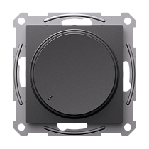 AtlasDesign Базальт Светорегулятор (диммер) поворотно-нажимной, LED, RC, 400Вт, механизм Systeme Electric (Schneider Electric)