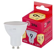 Лампа светодиодная ЭРА RED LINE LED MR16-9W-827-GU10 R софит теплый белый свет Лампа светодиодная ЭРА RED LINE LED MR16-9W-827-GU10 R софит теплый белый свет