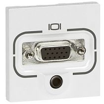 Розетка HD15 +jack 3.5 2 модуля Mosaic Legrand Розетка HD15 +jack 3.5 2 модуля Mosaic Legrand