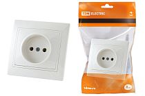 Розетка 2П 10А 250В белая "Таймыр"  TDM