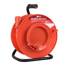 Удлинитель на катушке "Атлант 2.0" 1 гнездо 40м без заземления  ПВС 2*0,75 6А/1,3кВт PROxima