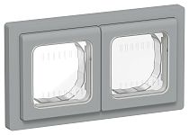 FLITE Рамка 2-местная IP55 Рпро-2-55-ФлС серый IEK