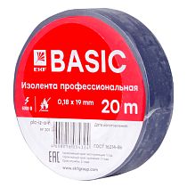 Изолента класс А (0,18х19мм) (20м.) синяя EKF Basic Изолента класс А (0,18х19мм) (20м.) синяя EKF Basic