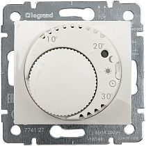 VALENA Термостат электронный комфорт с выключателем 8А слоновая кость