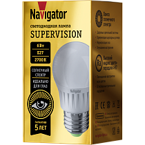 Лампа Navigator 80 548 NLL-A60-9-230-2.7K-E27-FR-SV