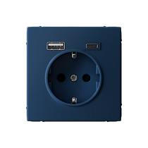 ArtGallery Аквамарин Розетка 16А с 2 USB A+C, 5В/2,4А/3,0А, 2х5В/1,5А, механизм Systeme Electric (Schneider Electric)