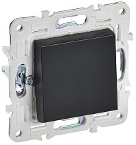 SKANDY Выключатель 1-клавишный проходной 10А SK-V02Bl черный  IEK