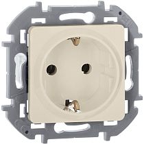 INSPIRIA Розетка 1-местная с заземлением без защитных шторок 16А слоновая кость