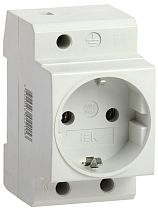 Розетка силовая РАр10-3-ОП с заземлением на DIN-рейку  IEK Розетка силовая РАр10-3-ОП с заземлением на DIN-рейку  IEK