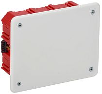 Коробка распаячная КМ41028 для полых стен 120х92х45мм с саморезами с крышкой и пластиковыми лапками  IEK