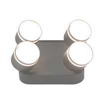 Спот на основании GWL-4GX53-M-IP20 Четверной Графит С Боковым рассеивателем Вихрь