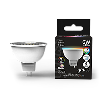 Лампа светодиодная Gauss Smart MR16 6Вт GU5.3 RGBВт+dim