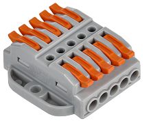 Строительно-монтажная клемма СМК 222-4155P проходная с площадкой (50шт/упак)  IEK