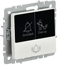 BRITE Кнопка звонка с индикацией для отелей 10А ВС10-1-9-БрБ белый  IEK