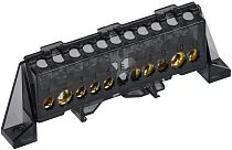 TEKFOR Шина N "ноль" в комбинированном DIN-изоляторе "Стойка" 8х12-(4+5)-Ч IEK