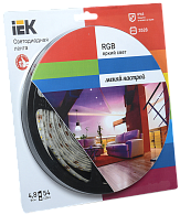 Лента светодиодная ECO LED LSR-3528RGB54-4.8-IP65-12V 5Вт\/м полноцвет. IEK