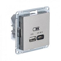 AtlasDesign Шампань Розетка USB A+C, 45W, Fast Charge (QC.PD) Systeme Electric (Schneider Electric)