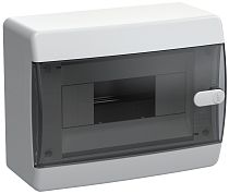 UNION Compact Корпус пластиковый ЩРН-П-8 IP41 черная прозрачная дверь  IEK