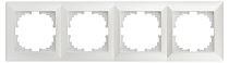Рамка ЭРА Intro Solo 4-504-06 для розеток и выключателей  на 4 поста, скрытой установки, перламутр