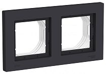 AtlasDesign Aqua Карбон Рамка 2 постовая IP44 Systeme Electric (Schneider Electric)