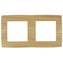 Рамка для выключателей и розеток двойная ЭРА 12 12-5002-10 пластик венге
