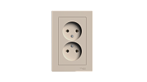 ATLASDESIGN РОЗЕТКА двойная без заземления,16А, в сборе, ПЕСОЧНЫЙ Systeme Electric (Schneider Electric) ATLASDESIGN РОЗЕТКА двойная без заземления,16А, в сборе, ПЕСОЧНЫЙ Systeme Electric (Schneider Electric)