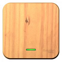 Blanca открытая установка с изолированной пластиной Ясень Выключатель 1клавишный  с подсветкой 10А,250B Systeme Electric (Schneider Electric)