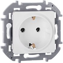 INSPIRIA Розетка 1-местная с заземлением без защитных шторок 16А белый