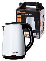 Электрический чайник "Ника", нержавеющая сталь / пластик, 1,8 л, 1800 Вт, белый,  TDM