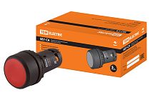 Кнопка с фиксацией SB7-CAL45 d22мм 1з+1р красная  TDM