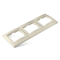 Рамка трехместная горизонтальная Севиль слоновая кость UNIVERSAL