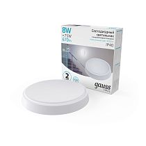 Светильник светодиодный ЖКХ  Gauss HALL круг 8Вт 680lm 4000K 200-240V IP40 d135х32мм белый с микроволновым датчиком