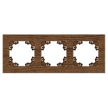 Рамка трехместная горизонтальная UNIVERSAL серия "Афина" венге (еврослот)