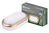 Светильник накладной LED ДПО "Антарес" 8Вт 4000К овал 168*100*58 мм мат.золото IP54  TDM