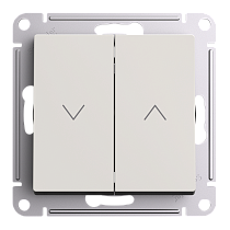 AtlasDesign 2-клавишный ВЫКЛЮЧАТЕЛЬ ЖАЛЮЗИ, 10А, мех., БЕЖЕВЫЙ Systeme Electric (Schneider Electric)